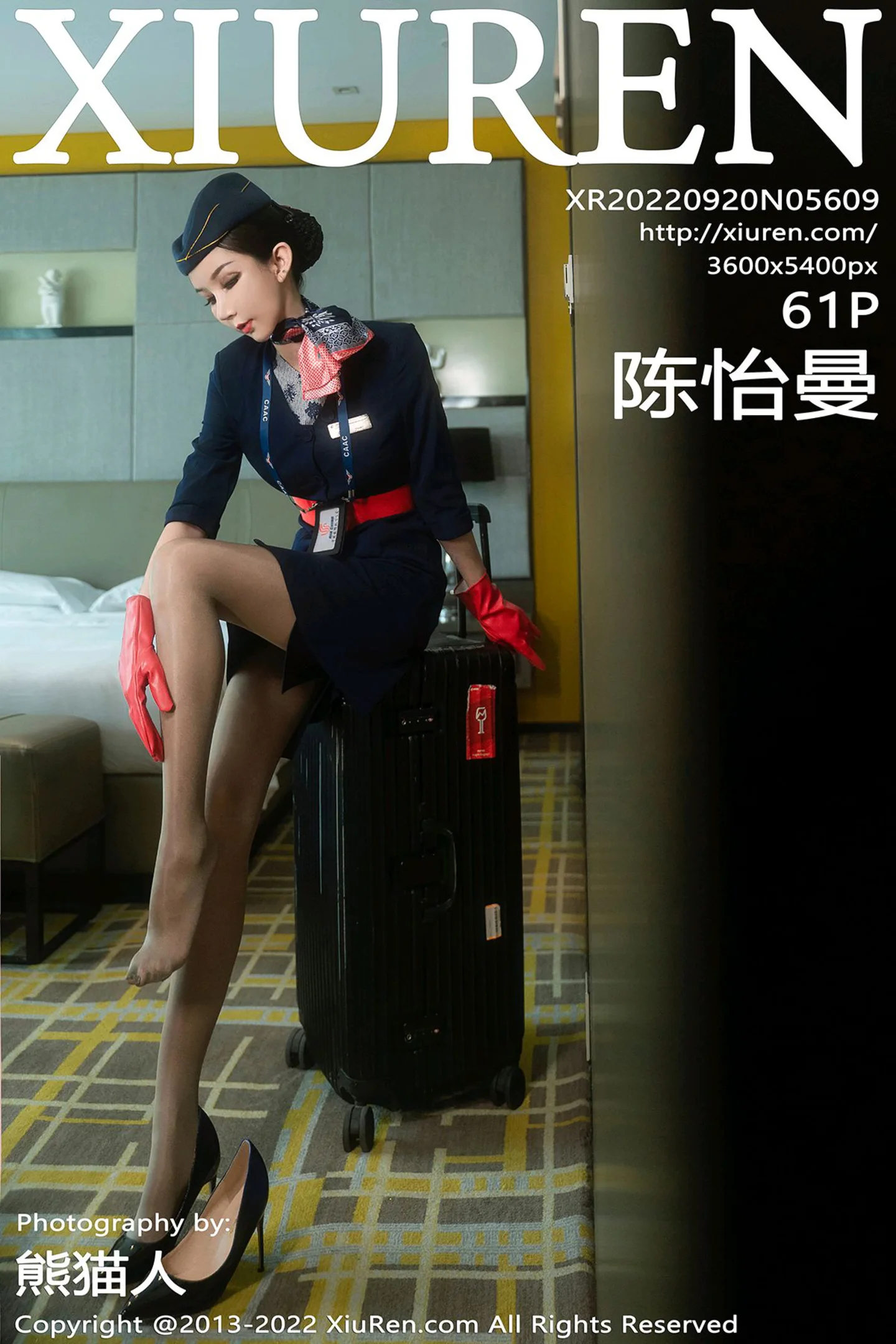 [XiuRen秀人网]No.5609_模特陈怡曼御姐空乘系列私房半脱露透视内衣秀惹火身材诱惑写真61P-秀人网 - XiuRen.Space